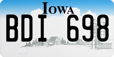 IA license plate BDI698
