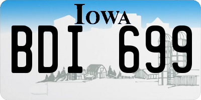 IA license plate BDI699