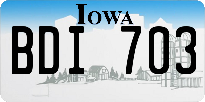 IA license plate BDI703