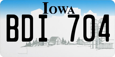 IA license plate BDI704