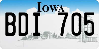 IA license plate BDI705