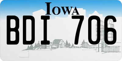 IA license plate BDI706