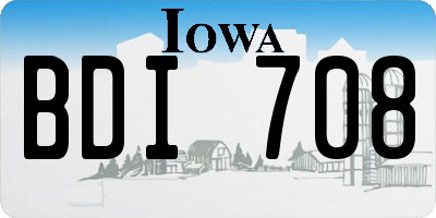 IA license plate BDI708