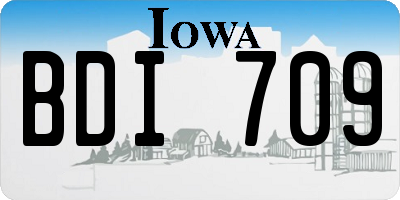 IA license plate BDI709