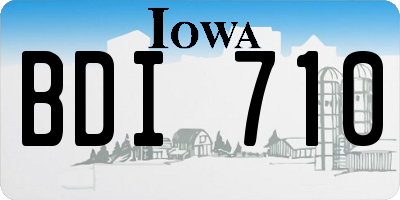 IA license plate BDI710