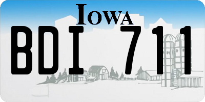 IA license plate BDI711