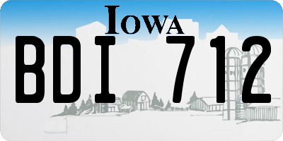 IA license plate BDI712