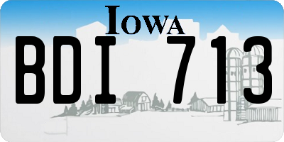 IA license plate BDI713