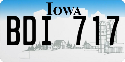 IA license plate BDI717