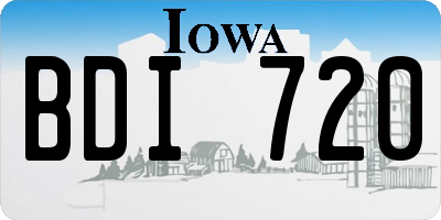 IA license plate BDI720