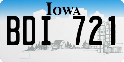 IA license plate BDI721