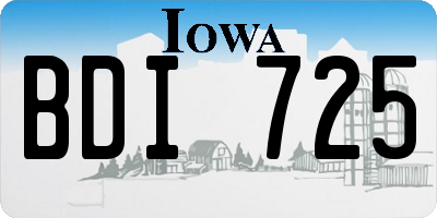 IA license plate BDI725