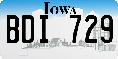 IA license plate BDI729