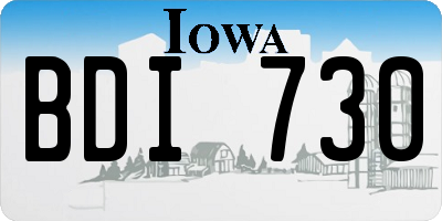IA license plate BDI730