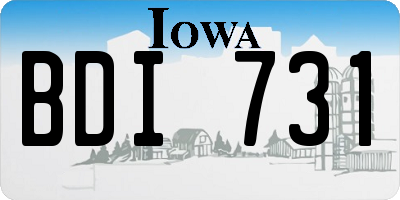 IA license plate BDI731