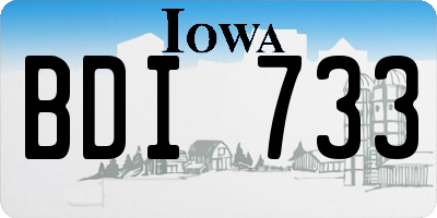 IA license plate BDI733