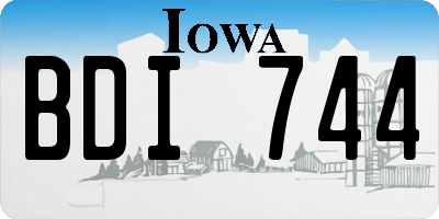 IA license plate BDI744