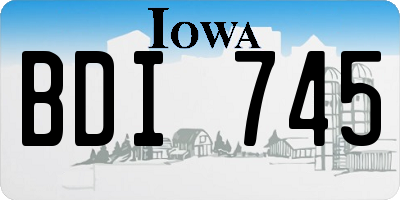 IA license plate BDI745