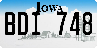 IA license plate BDI748