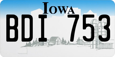 IA license plate BDI753