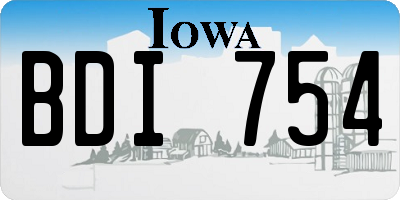 IA license plate BDI754