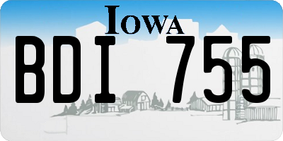 IA license plate BDI755
