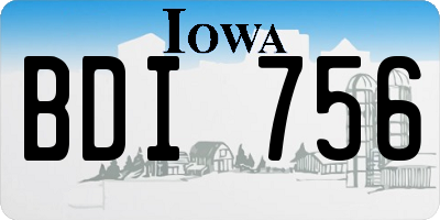 IA license plate BDI756