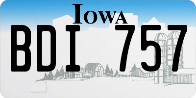 IA license plate BDI757