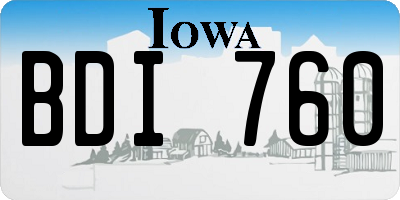 IA license plate BDI760