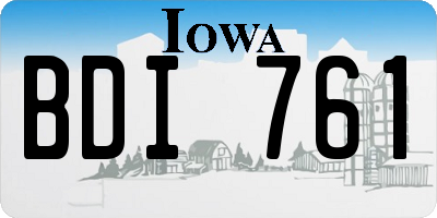 IA license plate BDI761