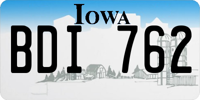 IA license plate BDI762