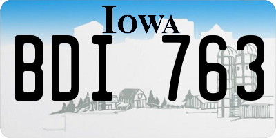IA license plate BDI763