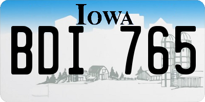 IA license plate BDI765