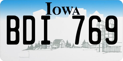 IA license plate BDI769