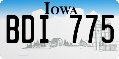 IA license plate BDI775