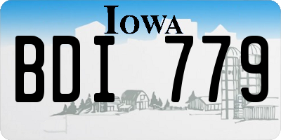 IA license plate BDI779