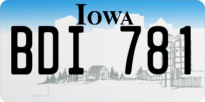 IA license plate BDI781