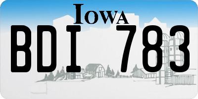 IA license plate BDI783