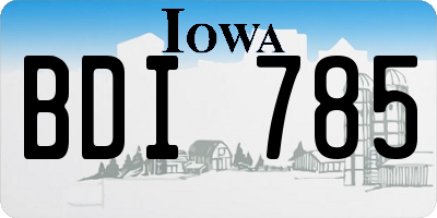 IA license plate BDI785