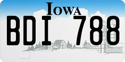 IA license plate BDI788