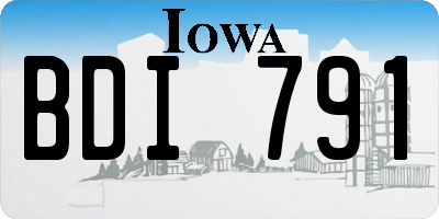 IA license plate BDI791