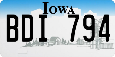 IA license plate BDI794