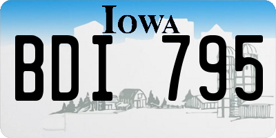 IA license plate BDI795