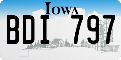 IA license plate BDI797