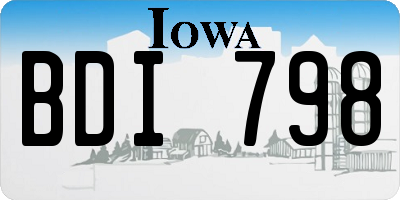 IA license plate BDI798