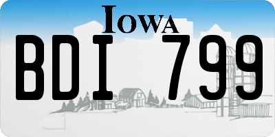 IA license plate BDI799