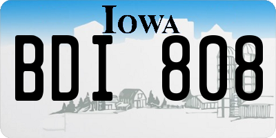 IA license plate BDI808