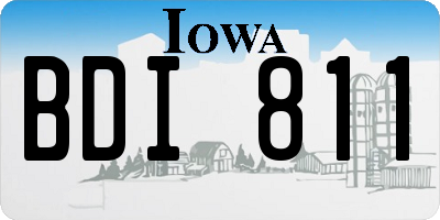 IA license plate BDI811