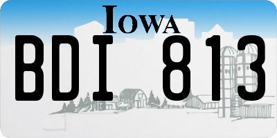 IA license plate BDI813