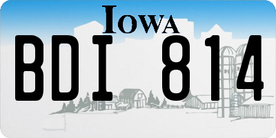 IA license plate BDI814